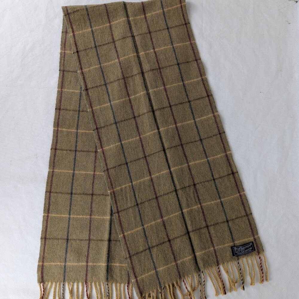 BURBERRY | Classic Green Nova Check | 100% Cashmere | Made In England